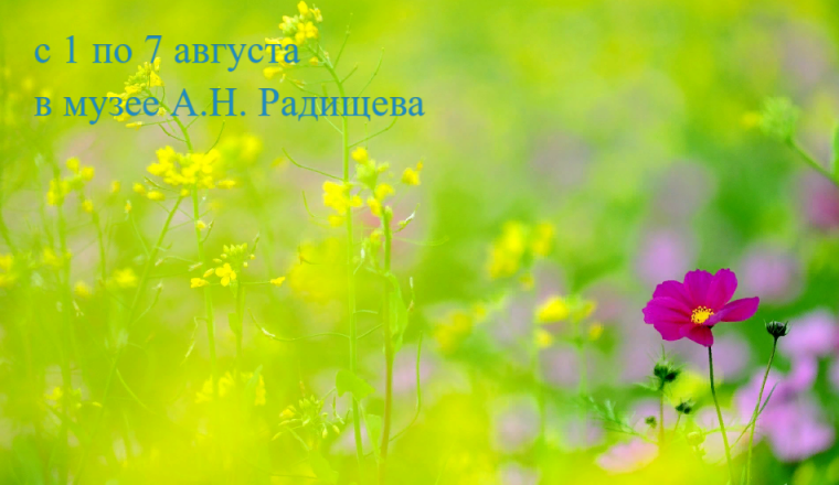 Афиша мероприятий в музее А.Н. Радищева